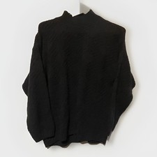 Vintage 90s Bobbie Brooks Women's Size M/L Cozy Black Knit Sweater Made In USA