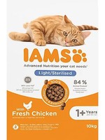 10 Kg Iams Light/Sterilised (€ 4,94/Kg) Mit Huhn Adult 1+ Advanced Katzenfutter
