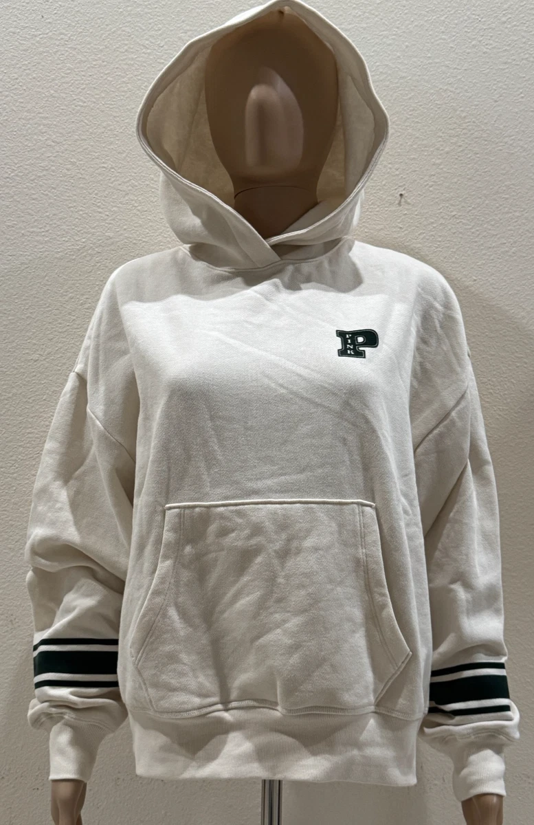 Pull à Capuche Zippé Victoria's Secret Couleur Crème, Taille M Pour Femme, Occasion