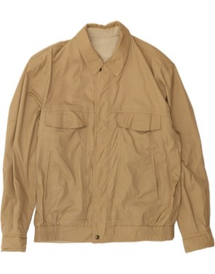 VINTAGE Mens Bomber Jacket UK 40 Large Brown CA06