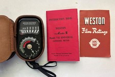 Weston Master II Universal Exposure Meter w/ Leather Case Light Meter Untested