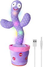 Interactive Singing Cactus Toy for Babies 6-12 Months, Safe Plush Gift