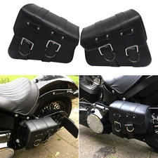 1Pair Leather Saddlebags Swing Arm Bags Fits for Harley Sportster XL883 XL1200