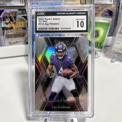 2022 Panini Select Zay Flowers 2023 XRC Silver Prizm Redemption RC