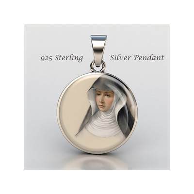 Christliche Medaille 925 Sterling Silber von Santa Maria Crescentia Hoss