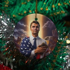 Charlie Kirk Christmas Ornament   Faithful Patriot Tribute for Xmas Keepsake