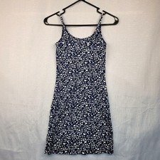 Old Navy Ditsy Floral Mini Slip Dress XS Blue Spaghetti Strap Feminine Romantic