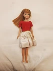 Vintage Barbie sis, SKIPPER BLONDE straight leg Mattel 1960s & Fashion Doll Case