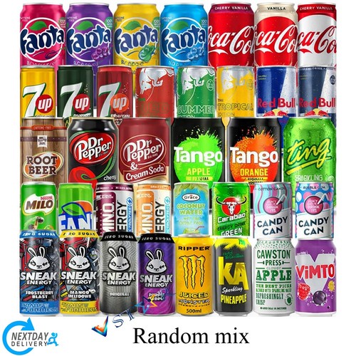 Soft Drink Collection Assorted Cans Variety Pack Fanta, Coca Cola, 7UP ...