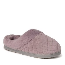 Dearfoams Women's Libby Quilted Terry Clog House Slipper - Frosted Plum Size