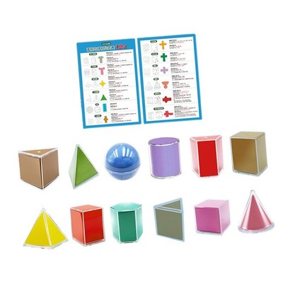 12x faltbare geometrische Formen Schulbedarf Lernspielzeug