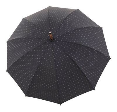 doppler Manufaktur Norfolk Cottage Regenschirm Black schwarz hellgrau Neu