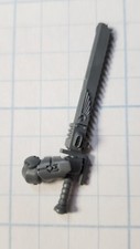 Warhammer 40k Space Marine Bits Captain in Gravis Armor Raised Chainsword