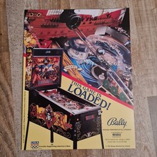 Bally Black Rose Pinball Flyer Flipper english  Werbeflyer 