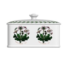 Portmeirion Botanic Garden 6" Butter Keeper with Knob Lid, Assorted Floral Motif