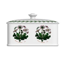 Portmeirion Botanic Garden 6" Butter Keeper with Knob Lid, Assorted Floral Motif