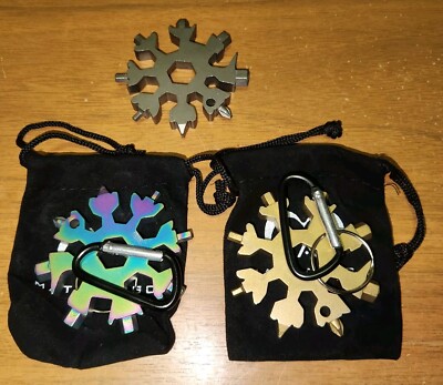 Lot Of 3  Snowflake Multi-Tool Carbon Steel Multitool Screwdriver Opener