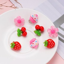 4 Pairs Lovely Kids Clip On Earrings for Girls Clip On Earring Toys