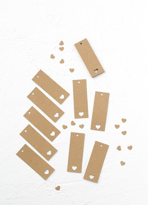 50 Segnaposto In Carta Kraft – Rustici Per Matrimonio E Feste, 9,4 X 4,8 Cm - 3
