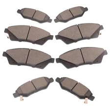 8X Front & Rear Ceramic Brake Pads For Cadillac 2010-2016 SRX 2011 SAAB 9-4X