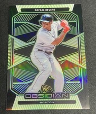 Rafael Devers 2/5 Green 2020 Panini Obsidian #42 Red Sox