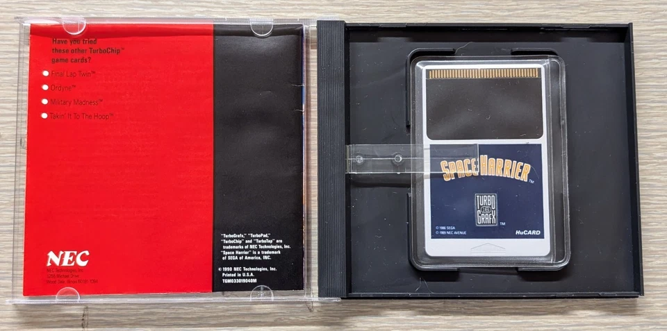 1988 TurboGrafx 16 Space Harrier Case, Manual, HuCard *Very Good Condition* - Image 4 of 4
