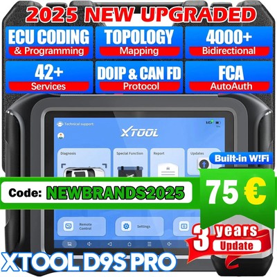 XTOOL D9SPRO KFZ Bidirectional OBD2 Diagnosegerät Scanner Alle System ECU Coding