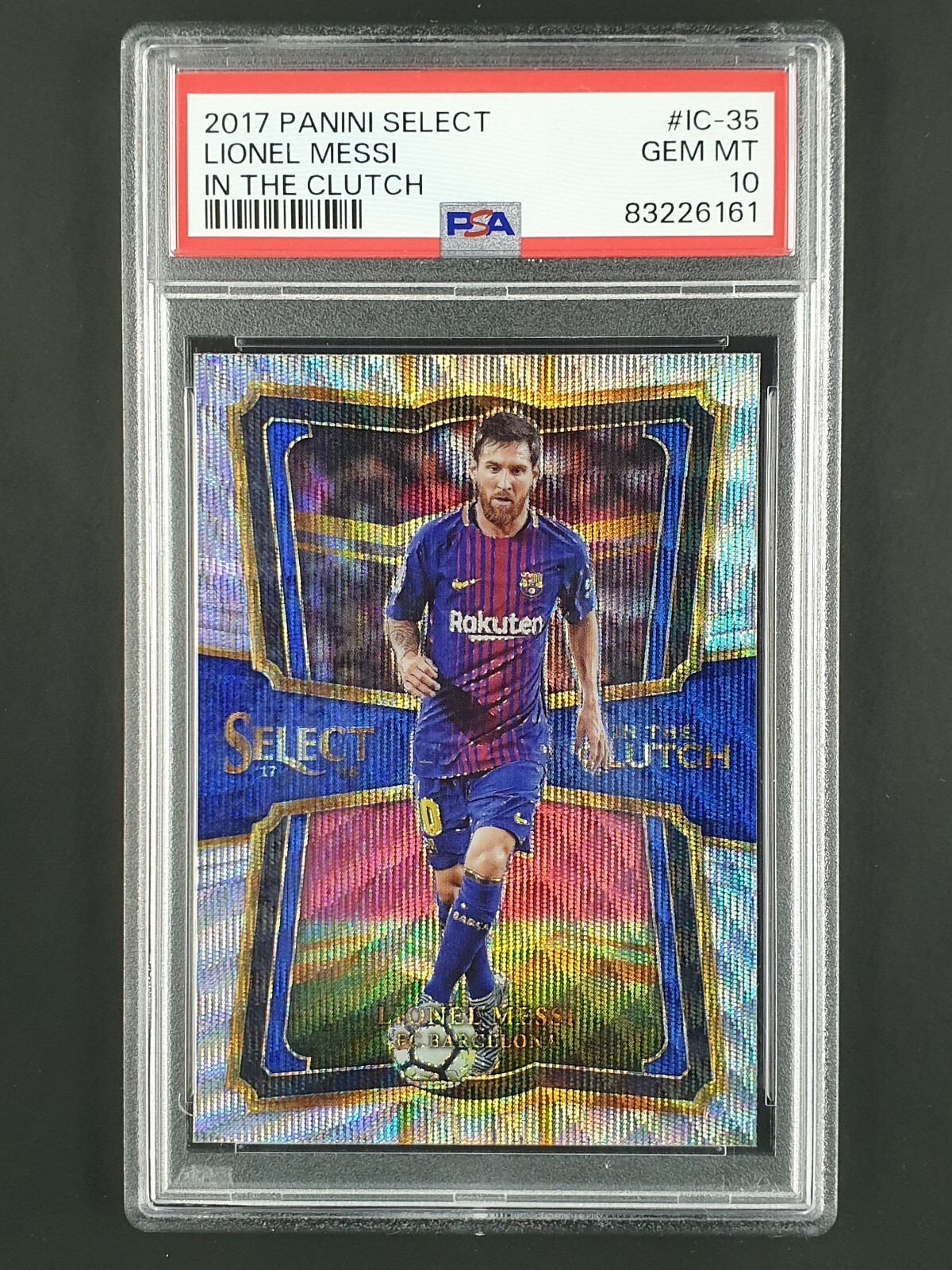 2017 Select Soccer Lionel Messi In the Clutch Silver Prizm PSA 10! | #IC-35