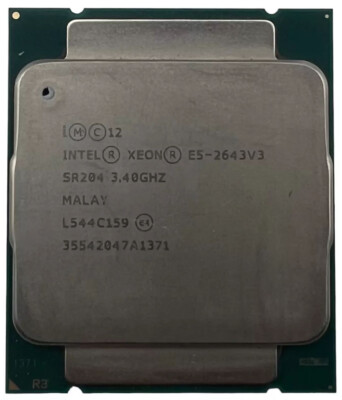 Intel Xeon E5-2643 V3 CPU Socket LGA2011-3 SR204 3.4 GHz 3400 MHz Processor