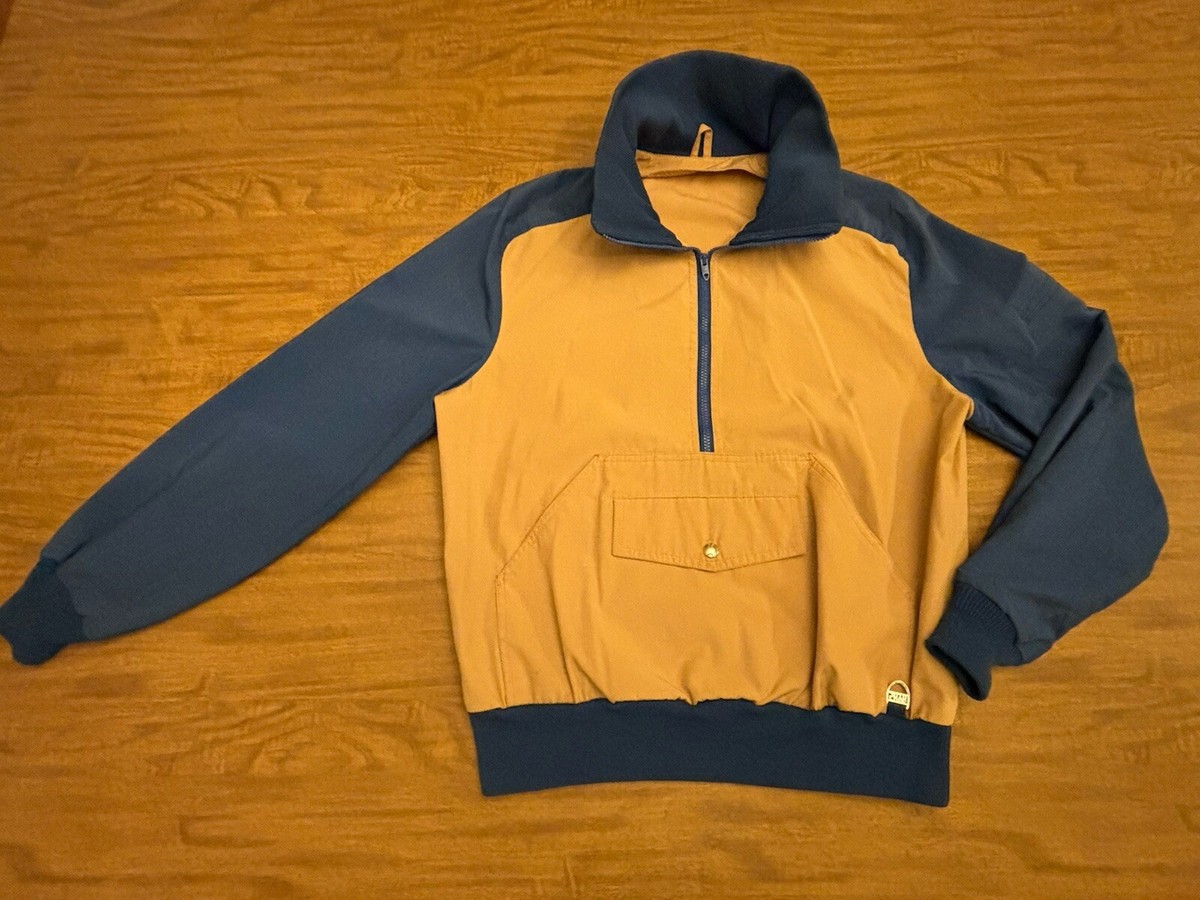 Vintage SKYR Mens Sz Med Ski Snowboard Shell Adirondack Jacket Tan Blue  Made USA