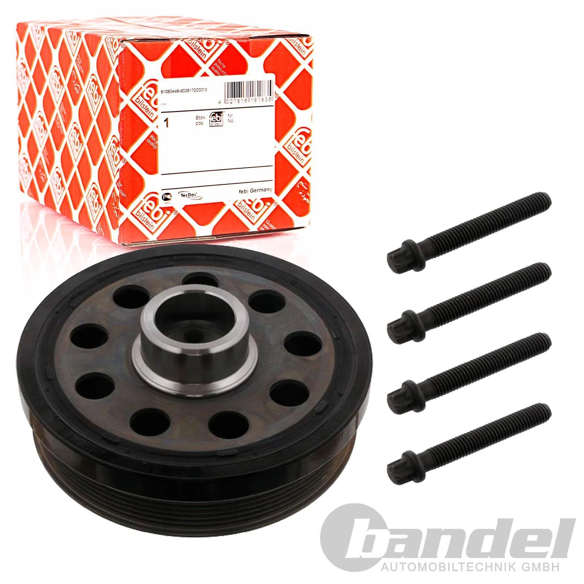 FEBI BILSTEIN RIEMENSCHEIBE + SCHRAUBEN passend für BMW N47 2.0d  