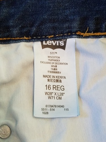 Levi's Boy's 541 Athletic Straight 16 Reg 28x28 Medium Wash Denim Jeans - Picture 9 of 9