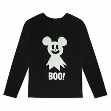Disney Mickey Mouse Halloween Long Sleeve Reversible Kids T Shirt Size 5/6 7/8