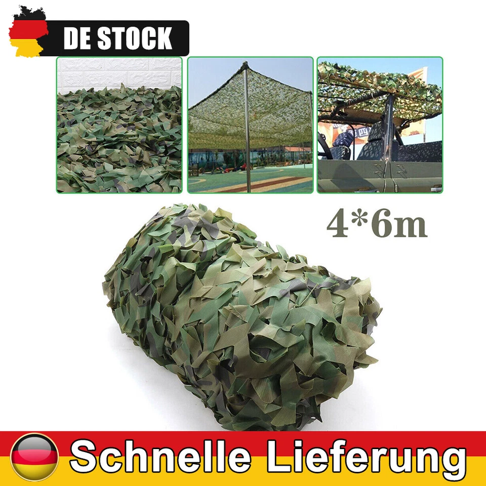 MARKENLOS 4X6M Camouflage Jagd Tarnnetz Bundeswehr Armee Army Tarnung Camo Hunter Net