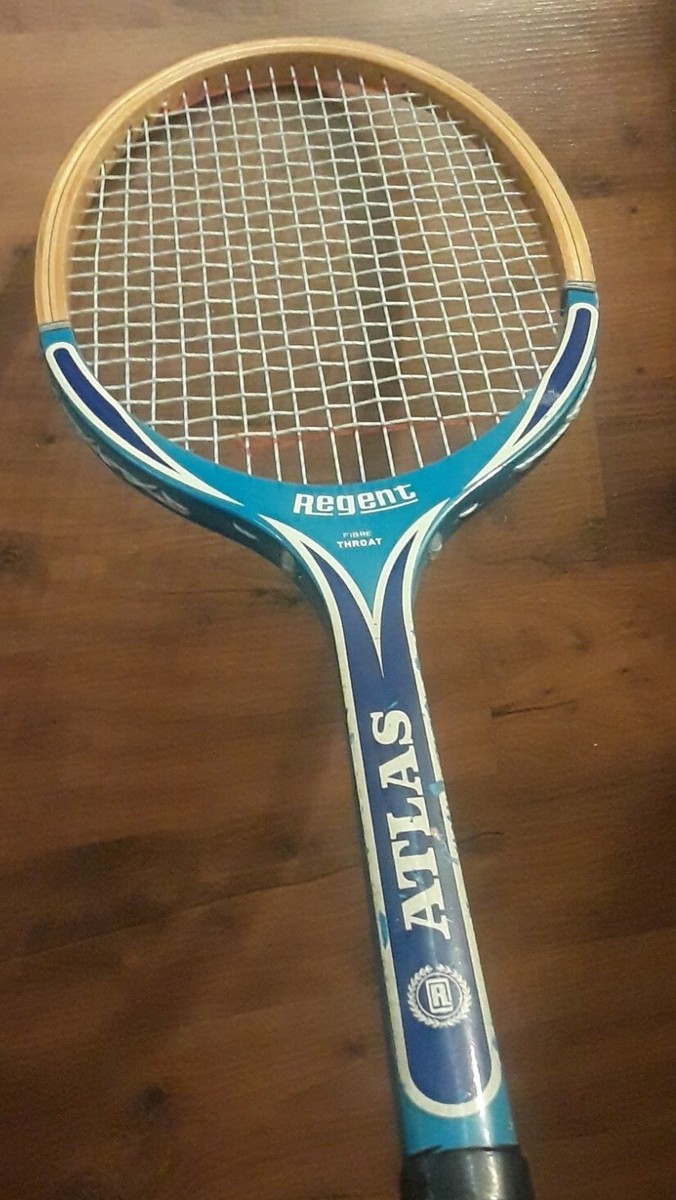 Vintage FIBRE THROAT ATLAS Regent #22613 tennis racket | eBay