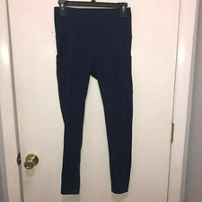 Women's Athleisure Blue Leggings Yoga Fitness Gym Exercise Size Medium