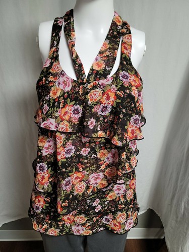 6 Degrees Sleeveless Floral Blouse Size S
