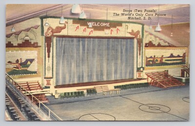 Stage Corn Palace Mitchell South Dakota Postcard