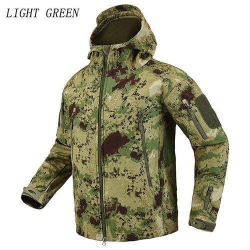 Lurker Shark Skin Softshell Mens Tactical Jacket Camouflage Waterproof Hood Coat - Picture 21 of 30