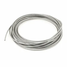 Vinyl Coated Stainless Steel Cable, 3/64 - 1/16, 7x7: 50, 100, 250, 500, 1000 ft