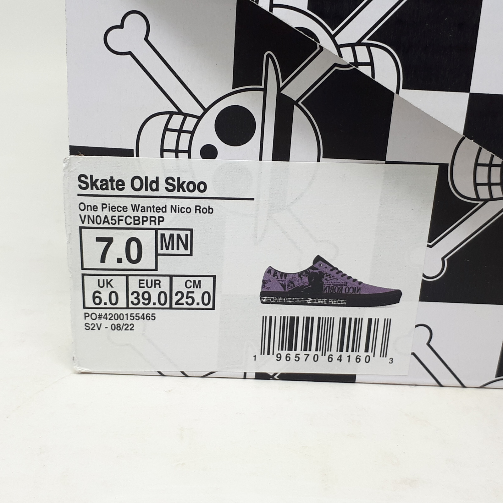 Vans Skate Old Skool One Piece Nico Robin Purple Shoe Sneaker Men 7