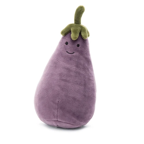 Jellycat VIVACIOUS EGGPLANT Soft Squishy FUN Vegetable Veggie Plush Food Toy NWT - Picture 3 of 5