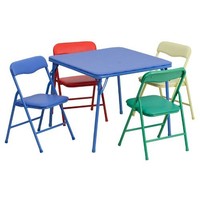 Flash Furniture 5-piece Kids Colorful Folding Table And Chair Set , New, Free Sh on sale Flash Furniture 5-piece Kids Colorful Folding Table And Chair Set , New, Free Sh on sale