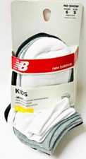 New Balance Kid's No Show 6 Pack Socks Small