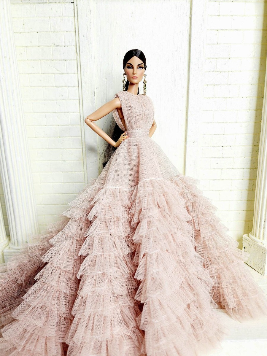 Gown Outfit Dress NEW for dolls Fashion Royalty barbie model silk stone |  eBay