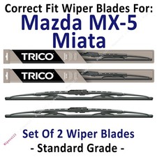 Wiper Blades 2-Pack Standard Wipers - fit 1990-2016 Mazda MX-5 Miata - 30180x2
