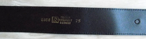 Cinturón de cuero FRANK REMMERT hebilla de latón macizo talla 75 (S) Italia - Imagen 5 de 12