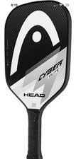 Head Cyber Elite Pickleball Paddle, Fiberglass Surface, Black/White Color, to