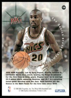 Gary Payton 96 Finals Gary Payton 1996-97 NBA Hoops #188 The Big