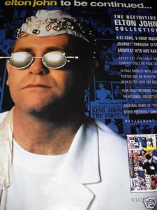 Elton John 1990 Promo Poster Ad From To Be Continued Ebay